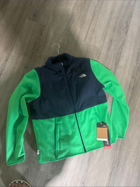 The North Face Jackets & Blazers - The North Face Navy & Bright Green Two-Tone Fleece Zip Jacket